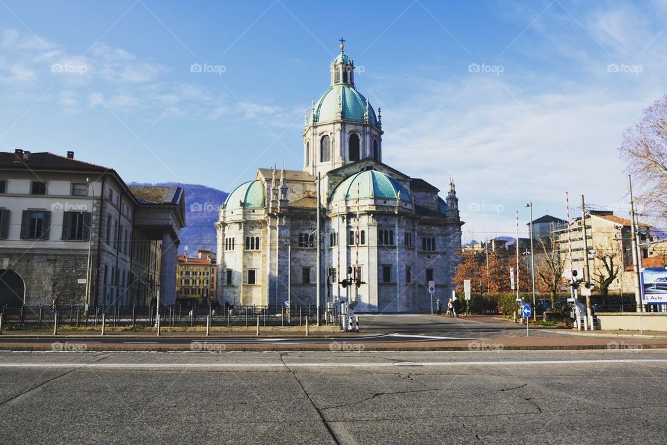 The cathedral of Como, Lombardy, Italy.
