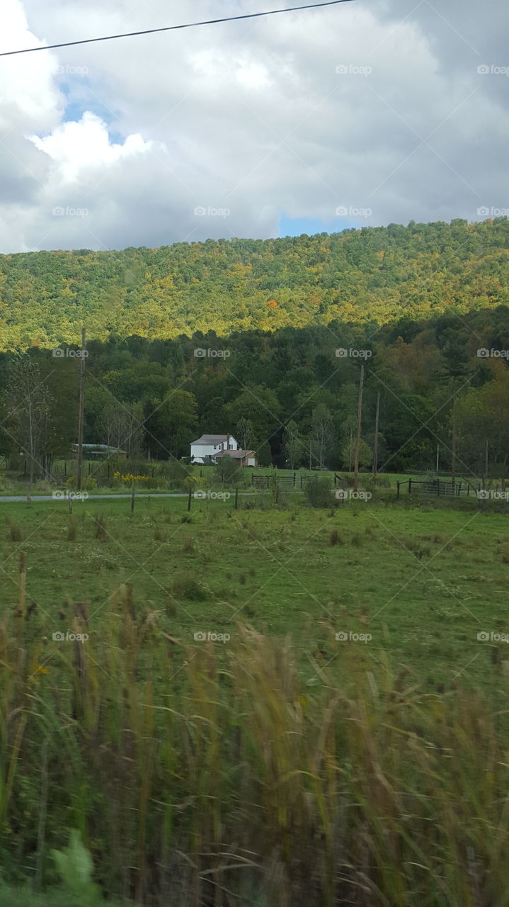 farm in fall