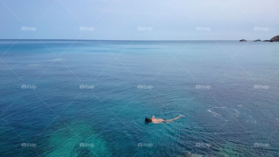 snorkel. dive and snorkel at Ao Hin Wong,  Koh Tao Thailand