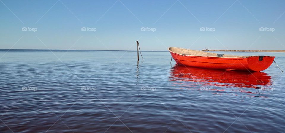 Red boat on the Baltic Sea, Gulf of Finland ⚓ Summer ☀️