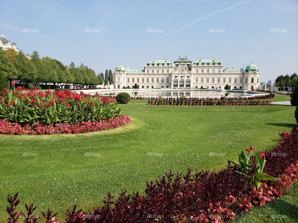 hermosos jardines del Palacio de Belvedere
