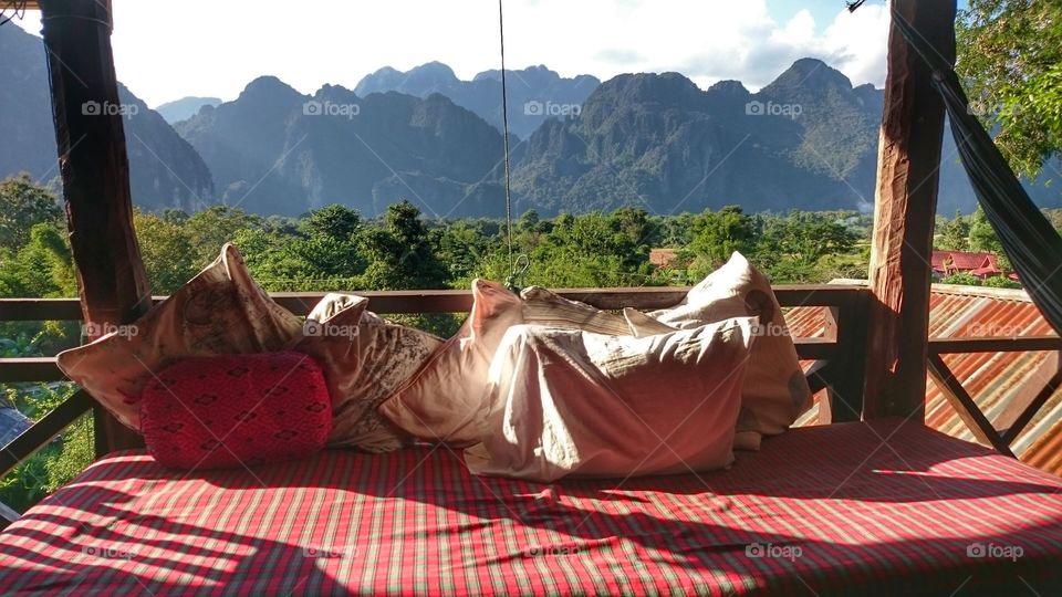 Scenic View Vang Vieng, Laos