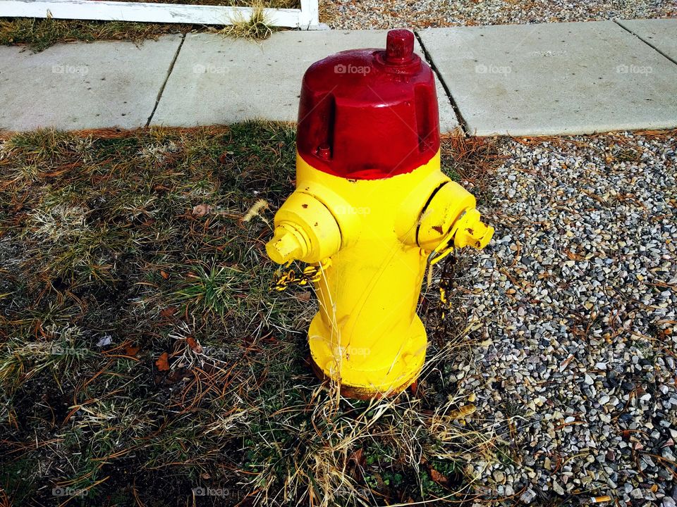 Yellow Fire Hydrant During Wintertime