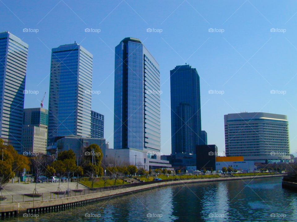 osaka japan city travel river by cmosphotos