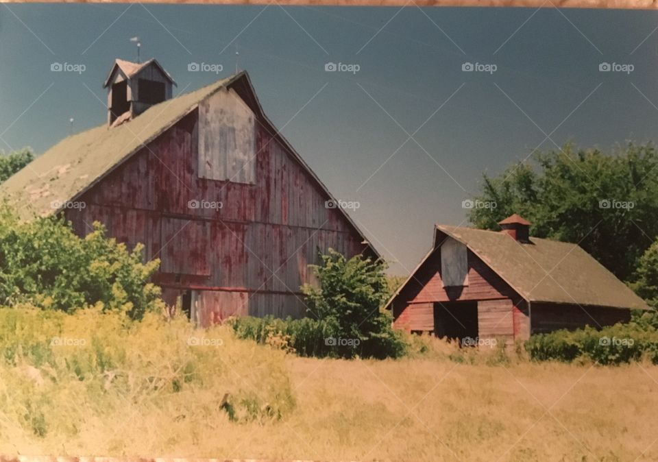 Vintage red barn