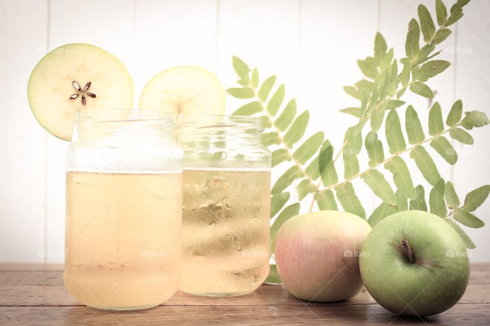 Homemade apple juice 