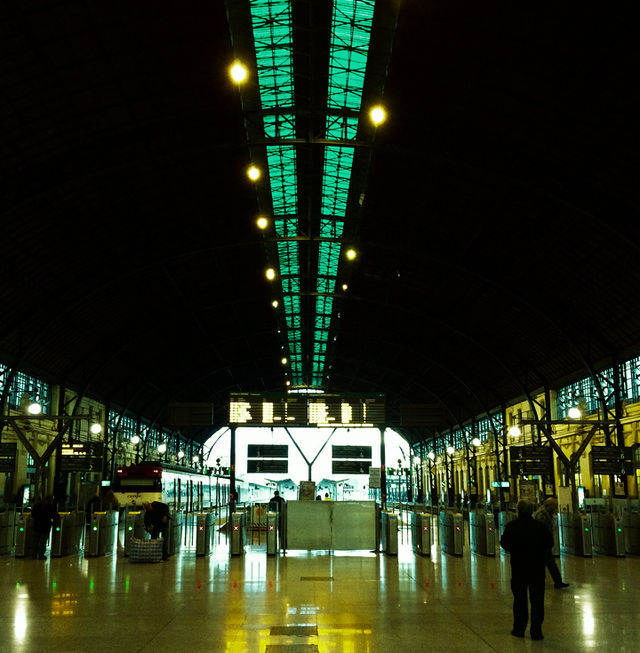 Train Station.. An altered photography of a train station in Barcelona.
