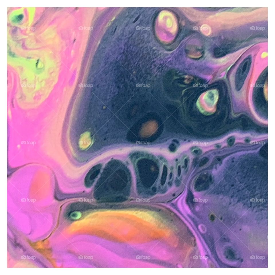 Acrylic pour abstract art 