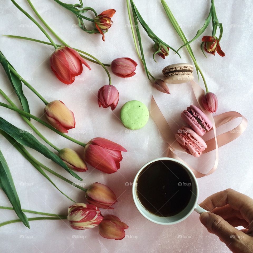 Colorful flatlay 