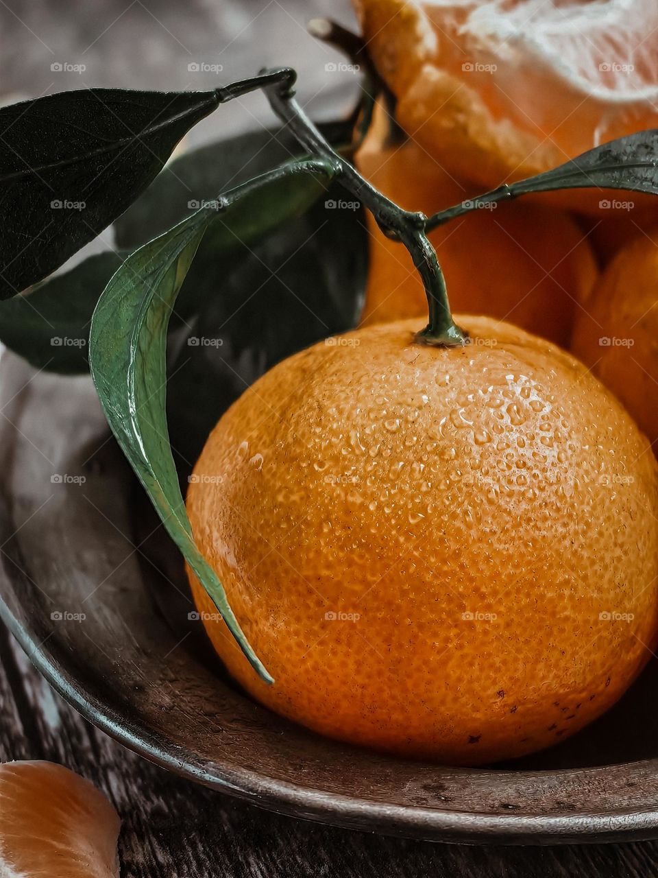 Still life mandarins close-up