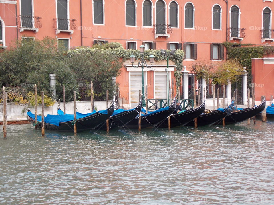 Gondolas in Venice