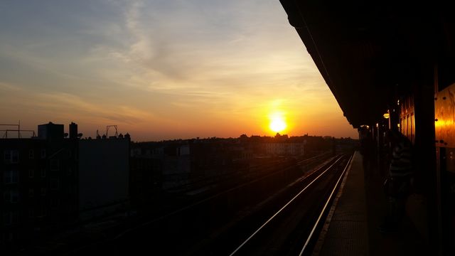 Sunset, Locomotive, Dawn, Evening, Light
