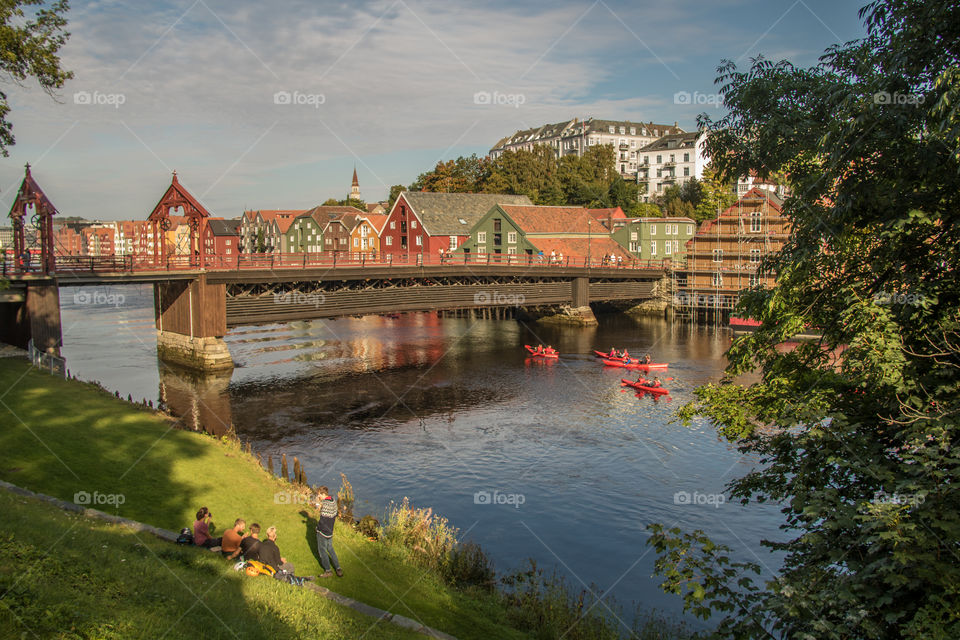 The Nidelva River runs through the centre of Trondheim...a perfect spot to kayak in the middle of the city 