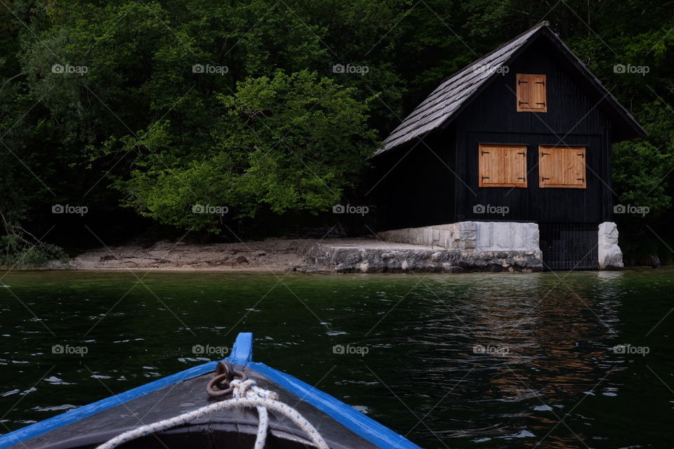 A house neerby a lake in Slovenia