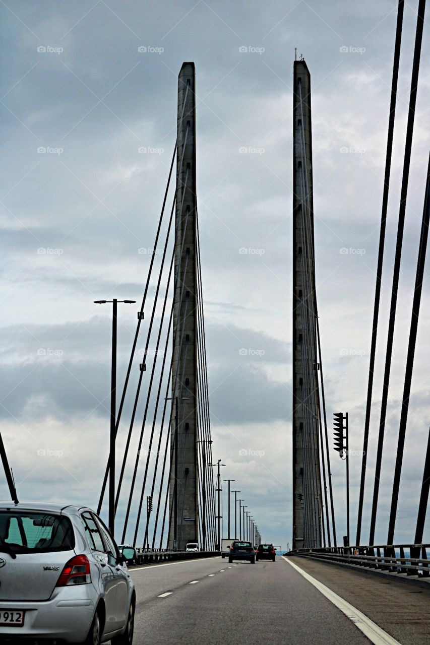 Beautiful bridge of steel wire rope!