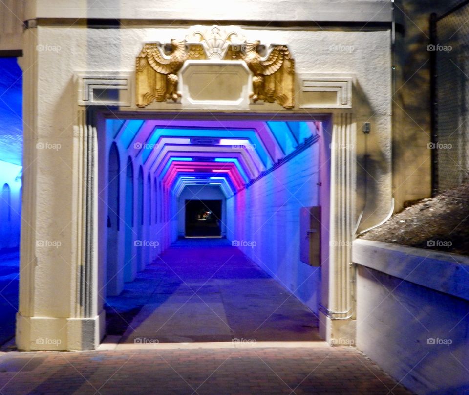 Neon Art Deco Walkway