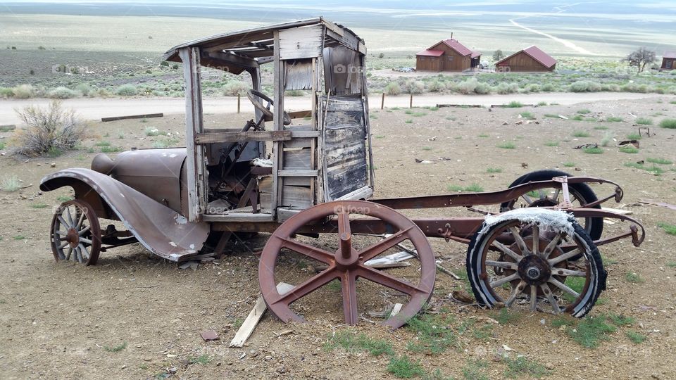 Vintage truck in a NV ghost town