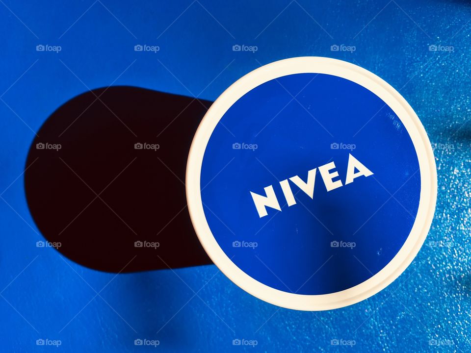 Nivea on blue background