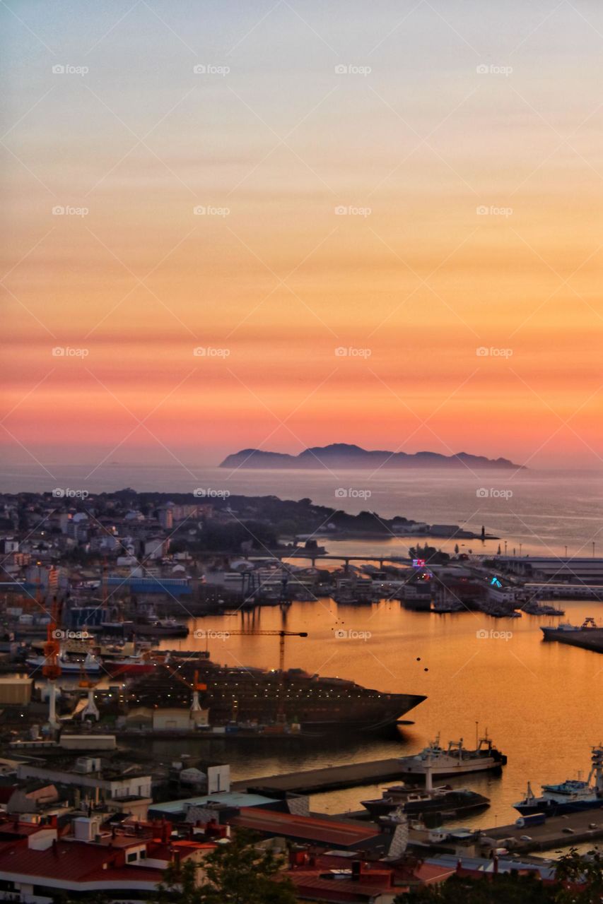 sunset in Vigo