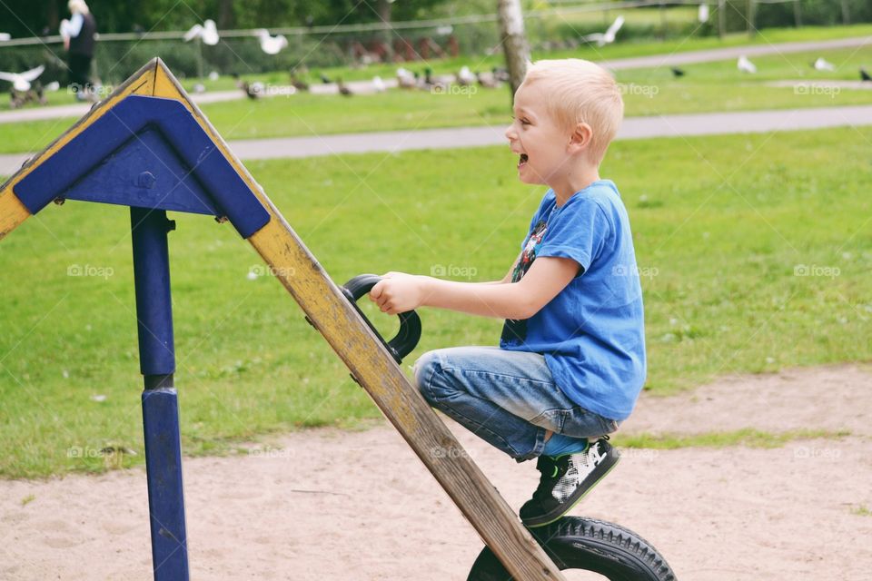 Boy at the park - playground