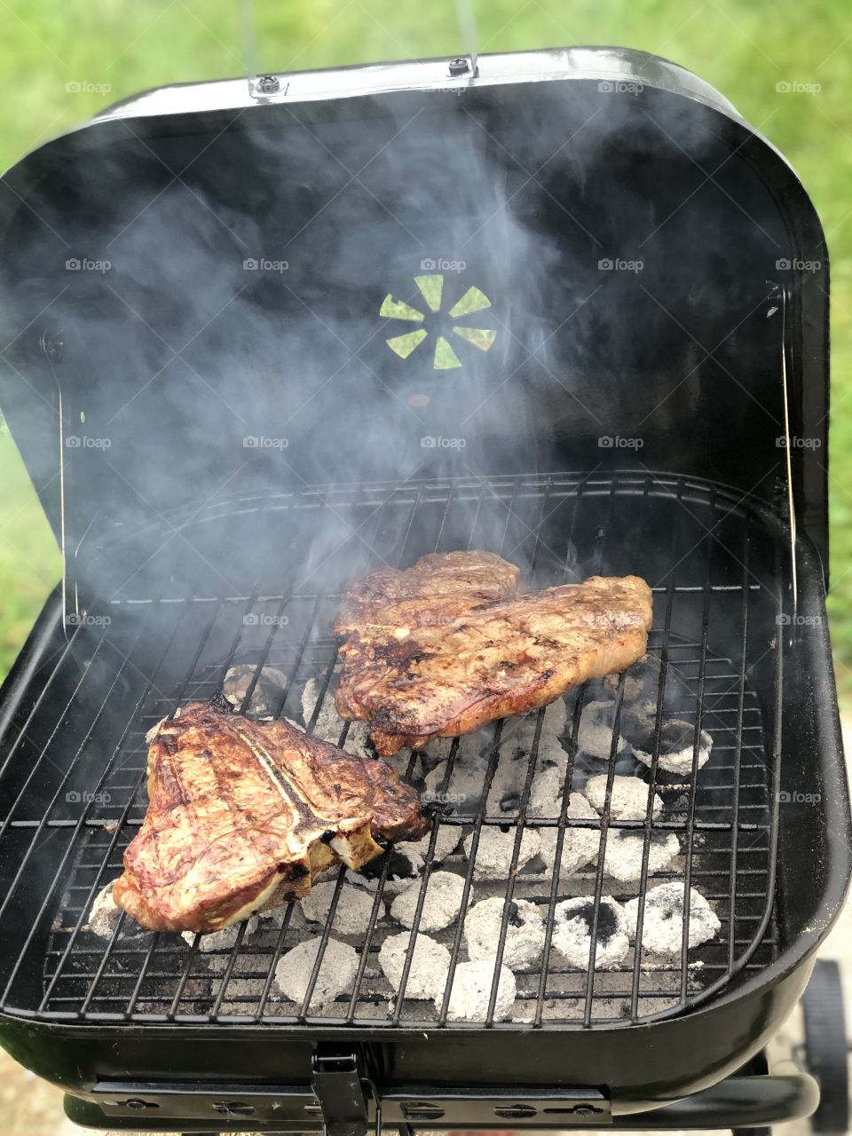 Steak on the grill