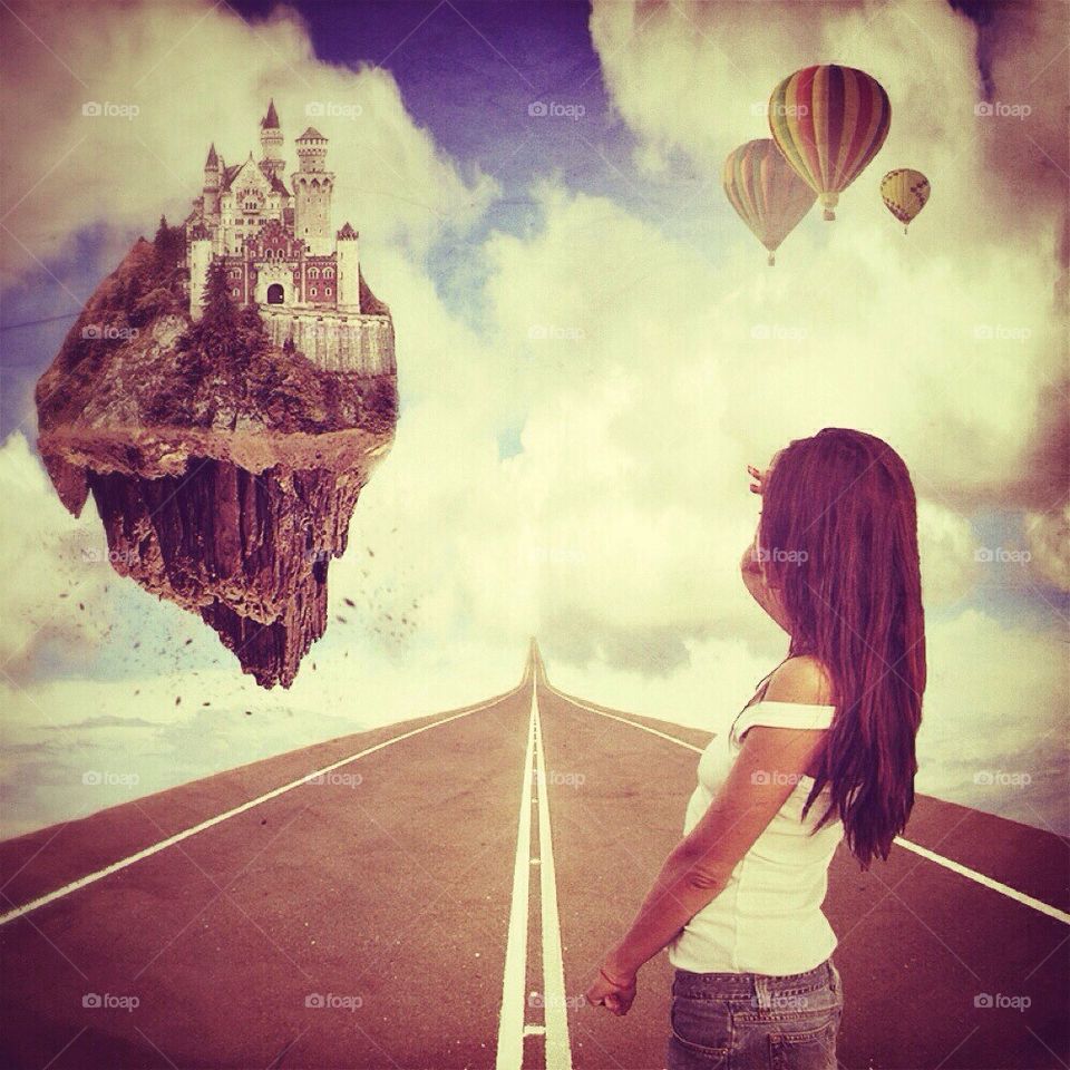 sky model clouds road by severina1