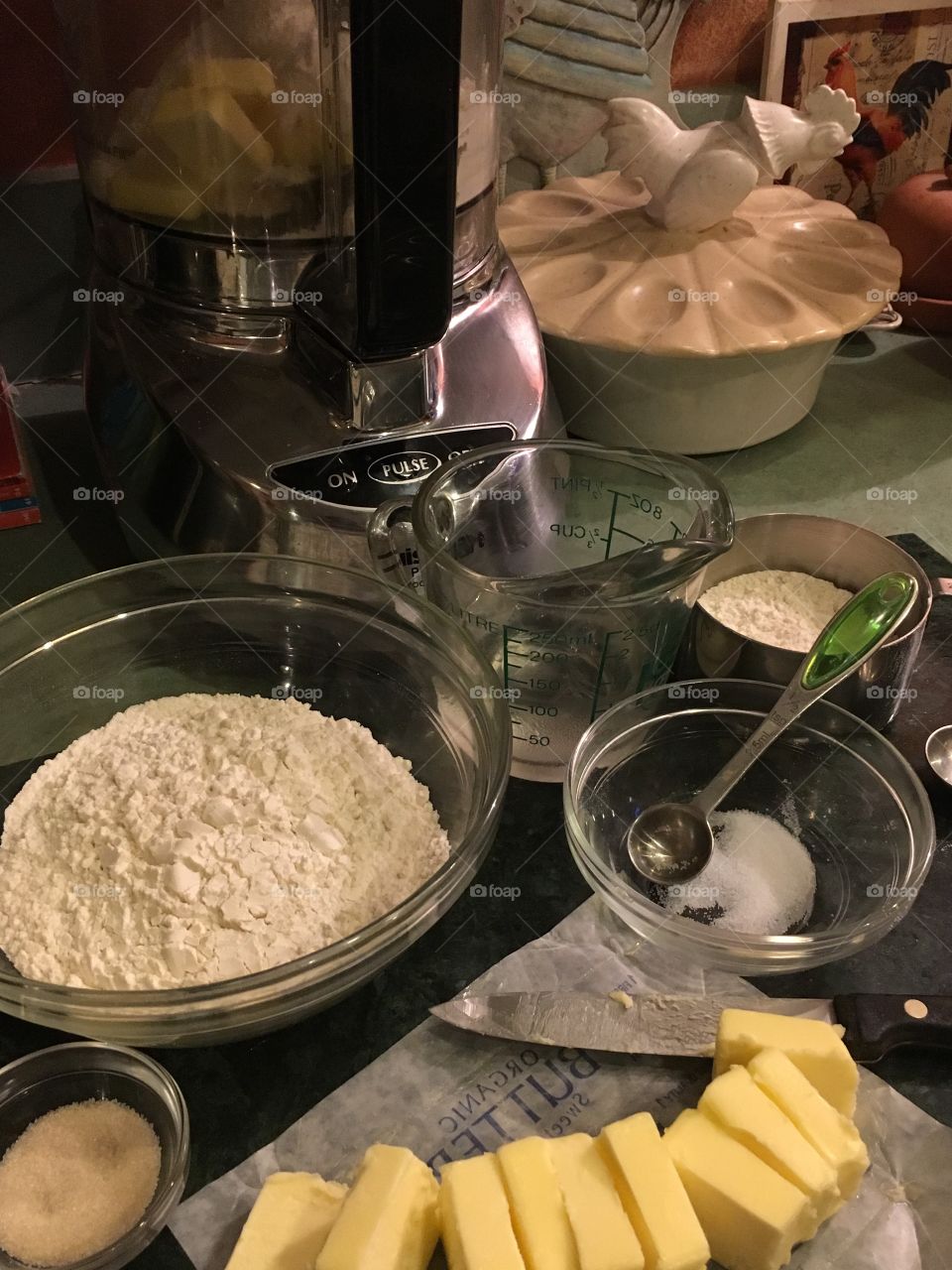 Time to make the pie crust for Thanksgiving. 