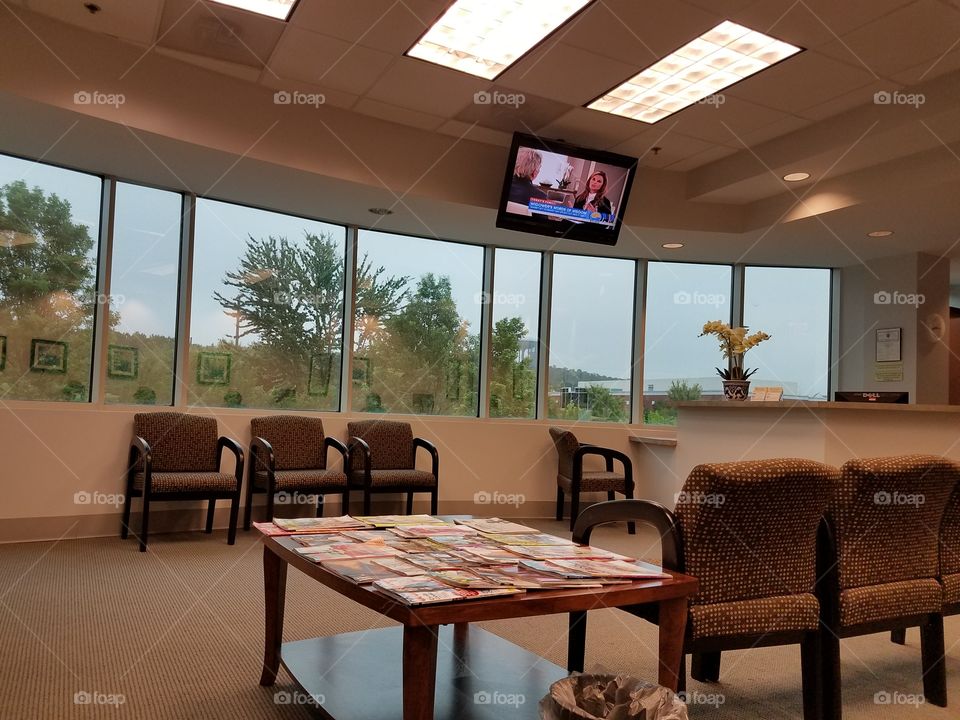 Waiting room with a view