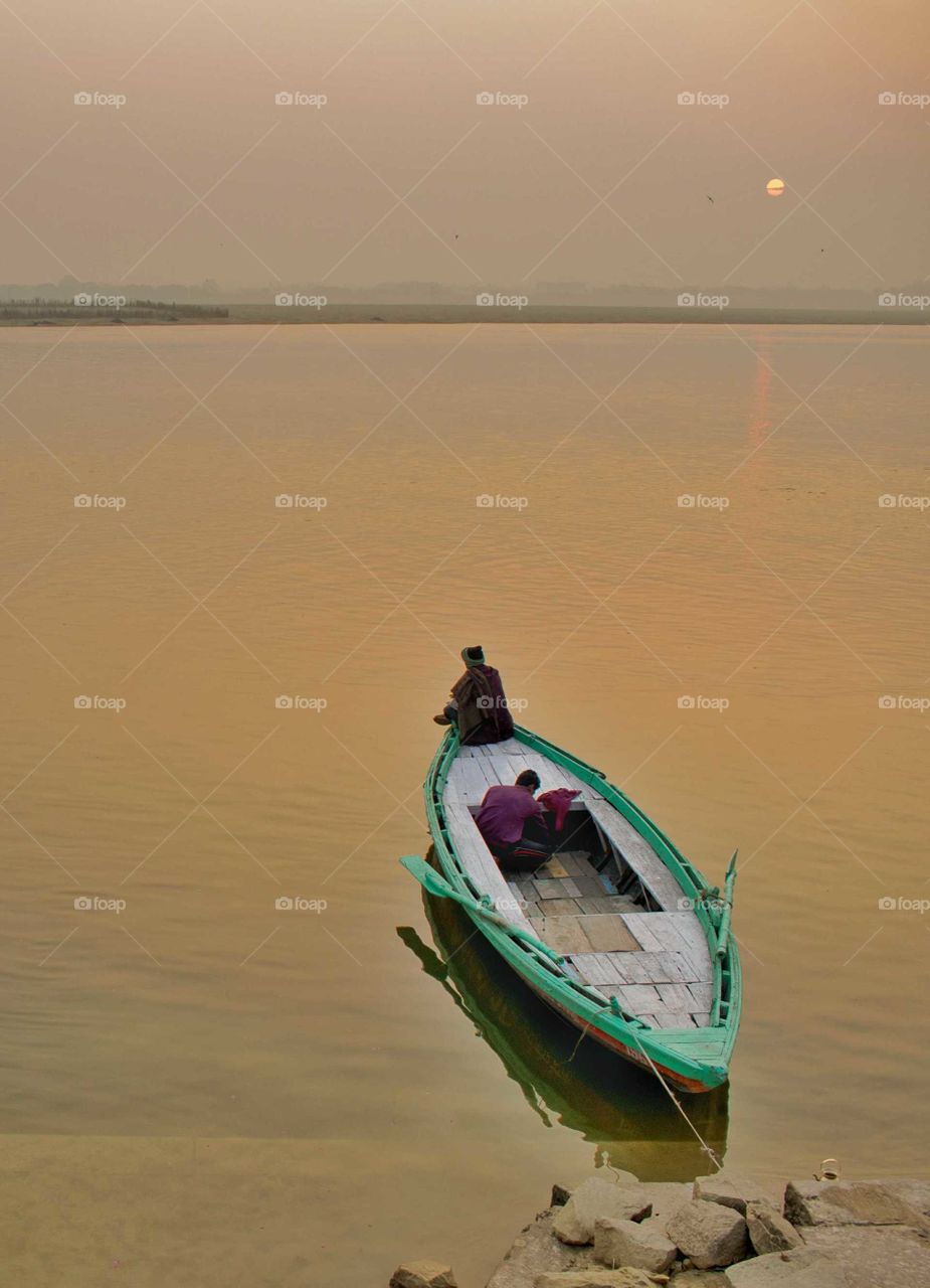 Clicked at Varanasi, India. Varanasi is famous for its sunrise.