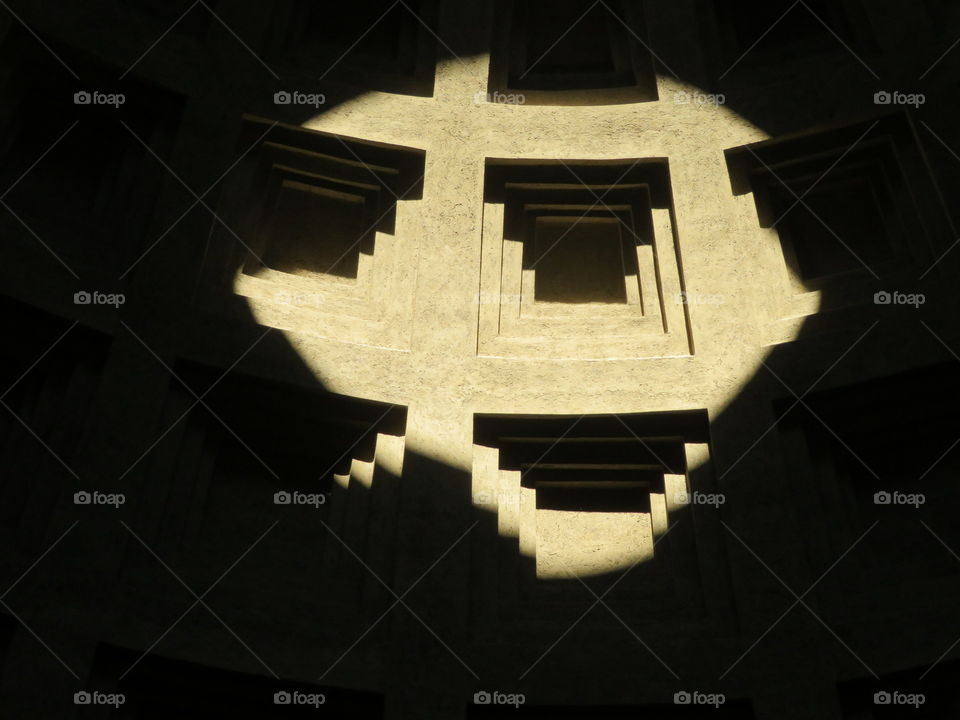 Pantheon's ceiling detail