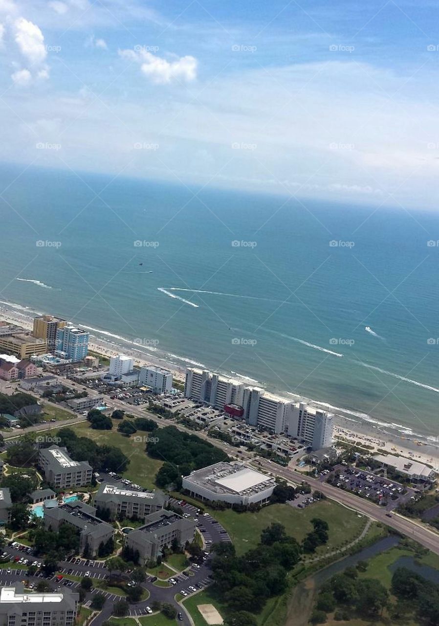 aerial view of Myrtle Beach