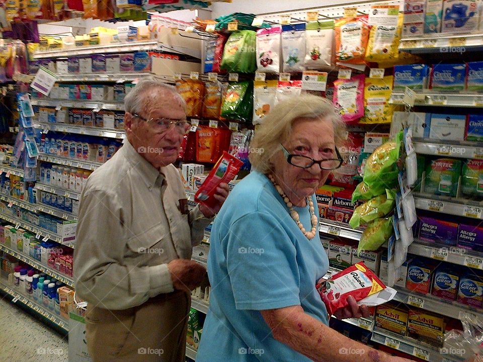 Elderly Couple Shopping