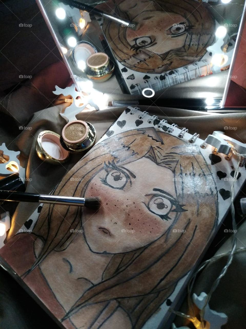 Cosmetics. Beautiful makeup.