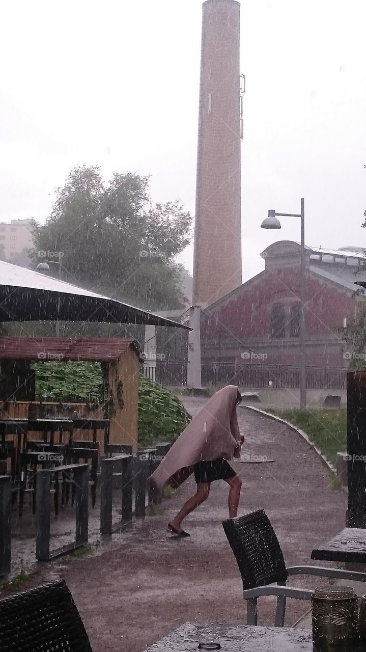 summer rain in Oslo