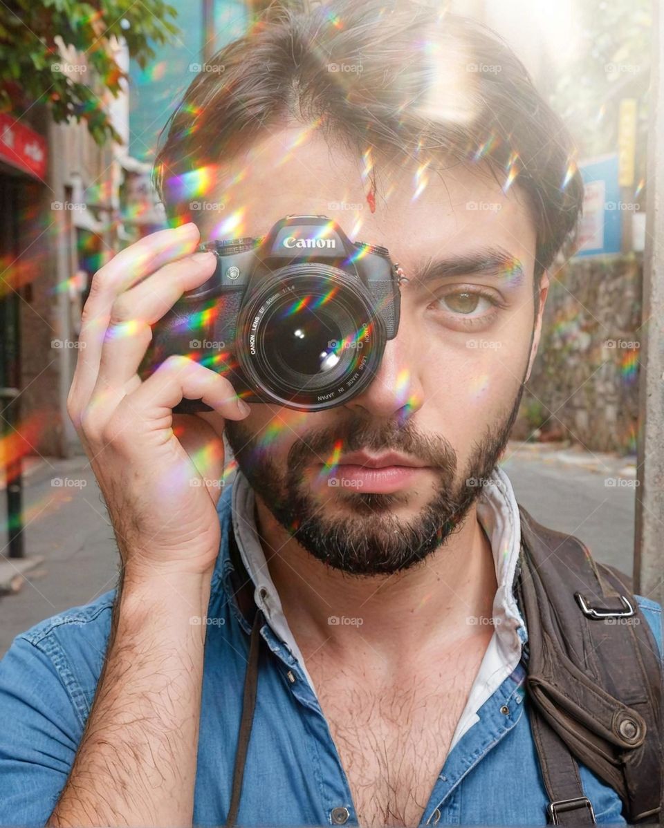 Image of a photographer taking photographs