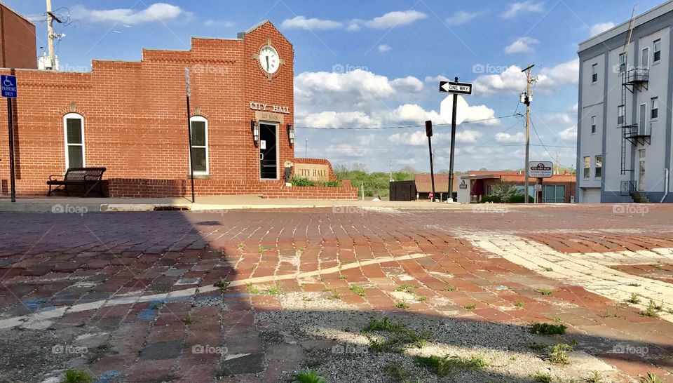 City Hall in a Town Nearly Abandoned