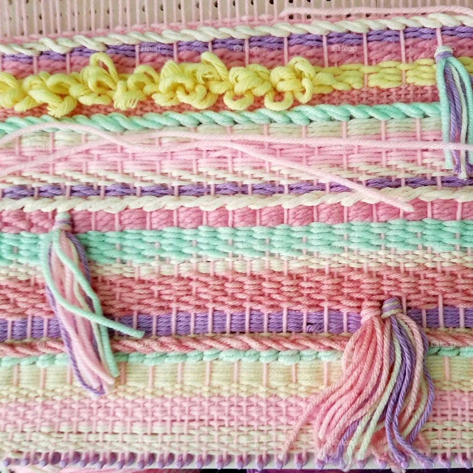 Weaving in Pink and Pastels