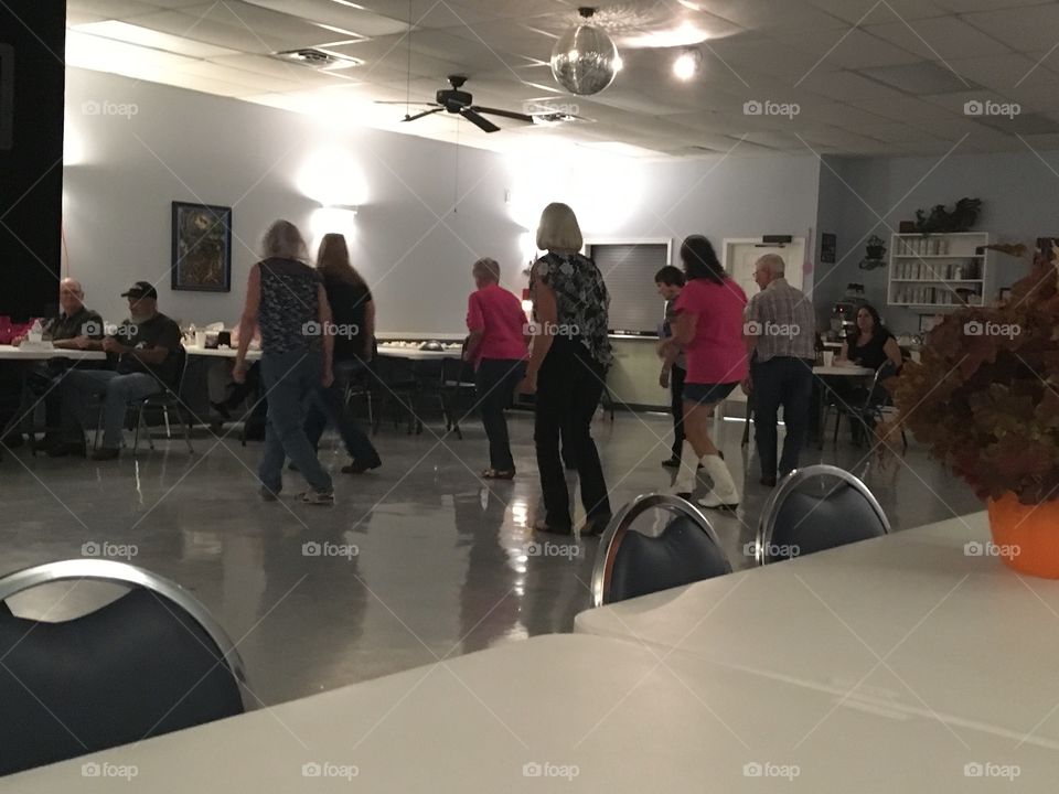 Line dancing at the center they’ve got it going on! Mostly country music and a lot of fun!