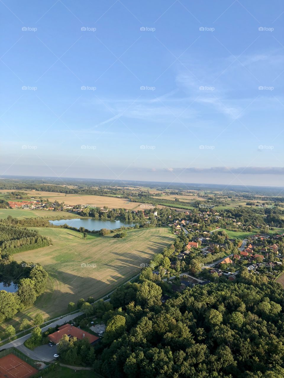 From hot air ballon