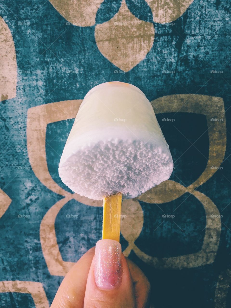 homemade coconut popsicle