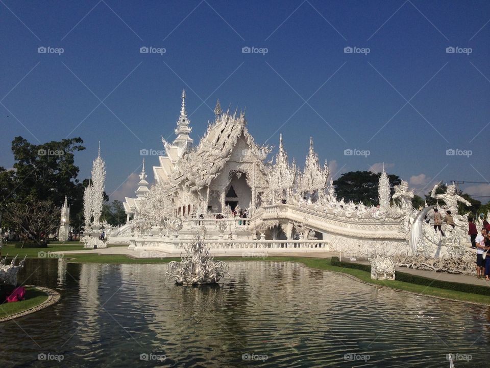 White temple in Chiang Rai, Thailand