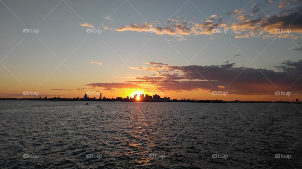 Sunset, Dawn, Water, Evening, Dusk