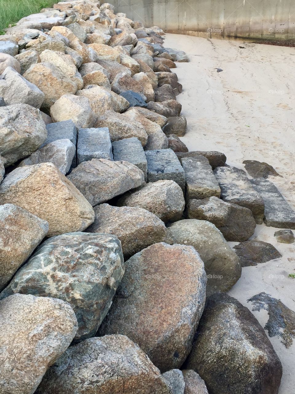 Rocks on shore in Provincetown, MA.