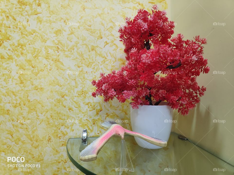 flower vase, Eagle doll