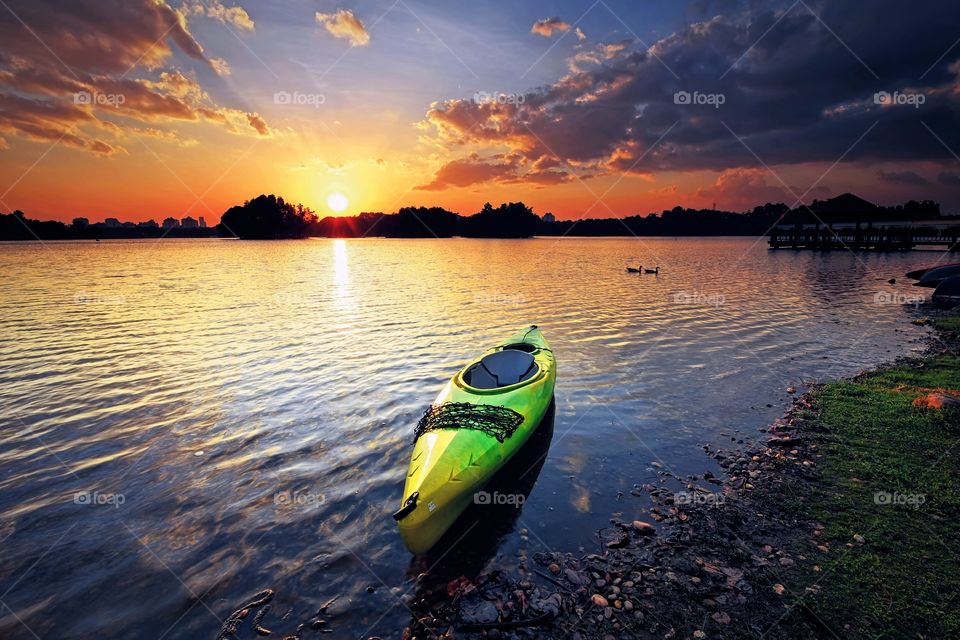 Beautiful sunset at Wetland Park, Putrajaya Malaysia