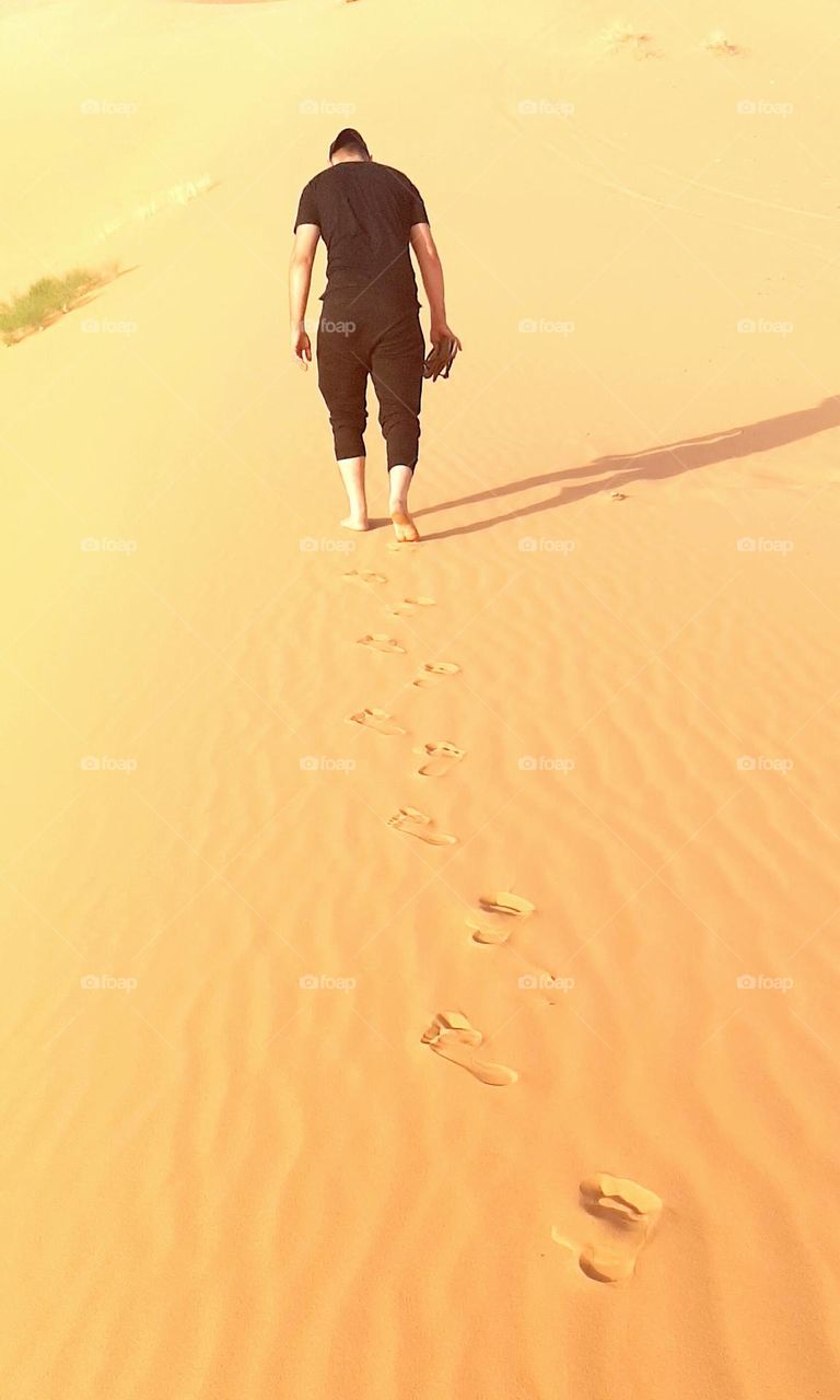 Footprints in the desert