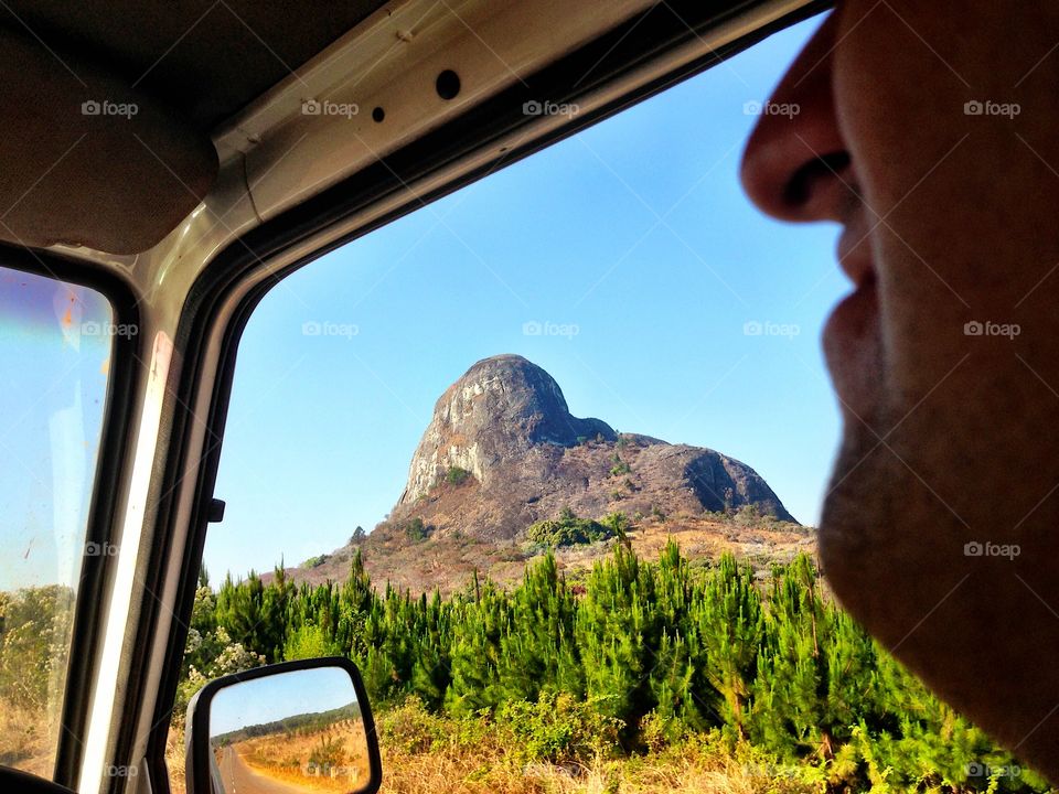 Missionary trip to Malawi with my husband and my son! In the car! 
-Malawi, Africa.