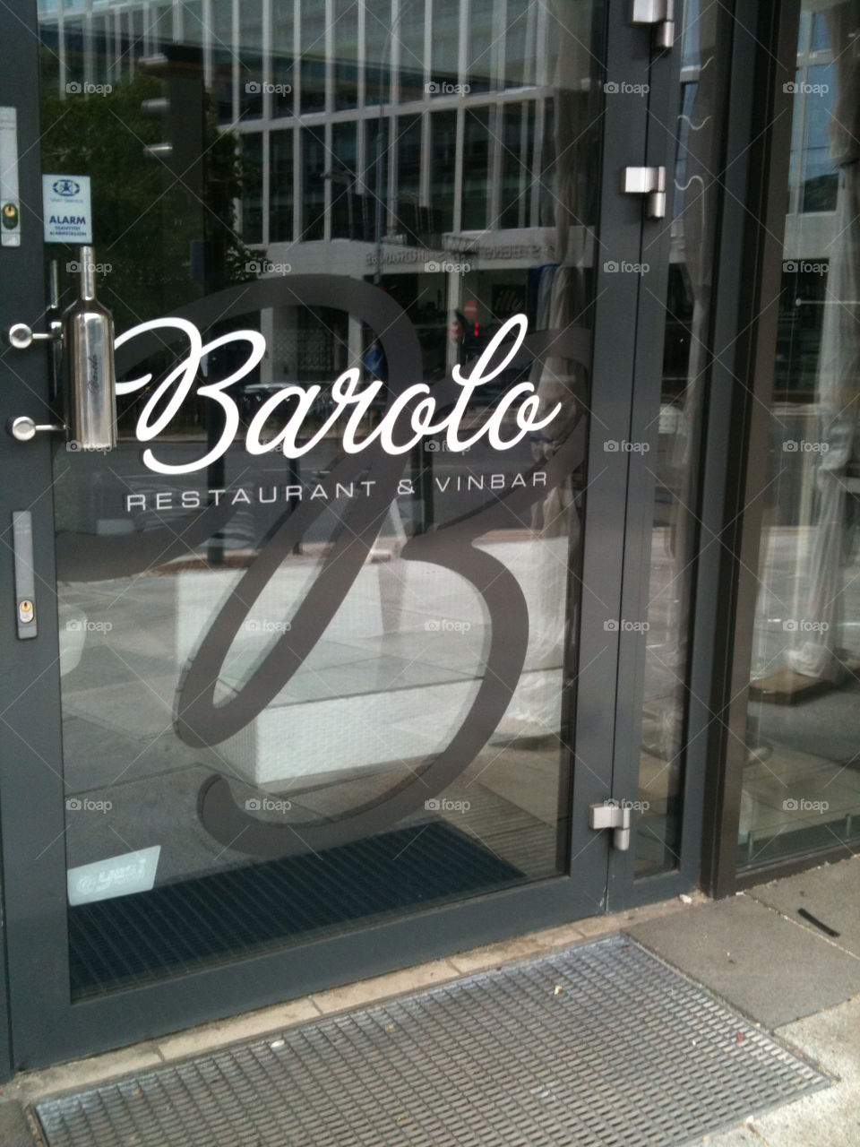 bar restaurant window door by zebra