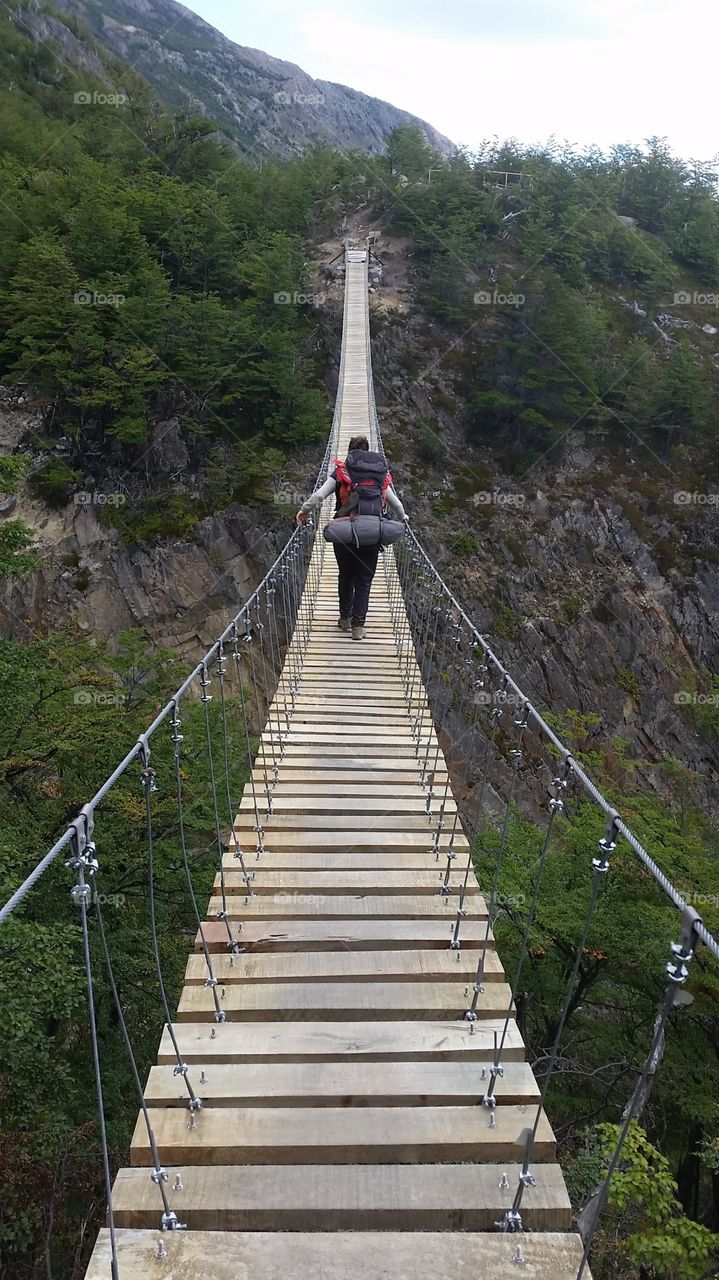 Crossing the bridge