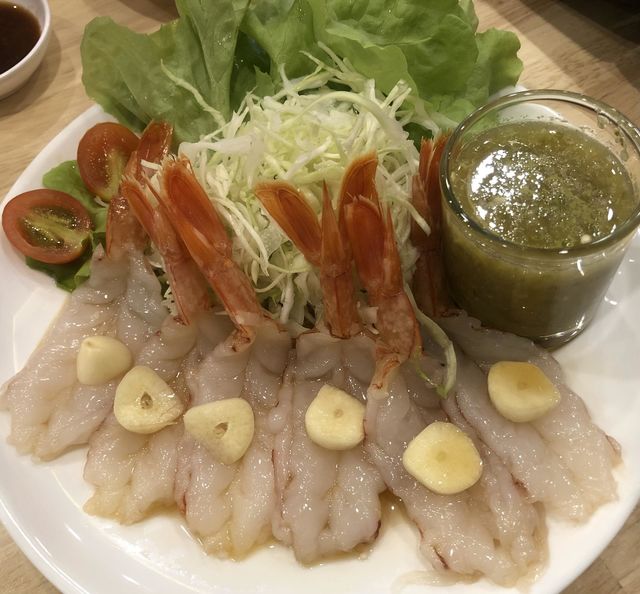Dipping shrimp